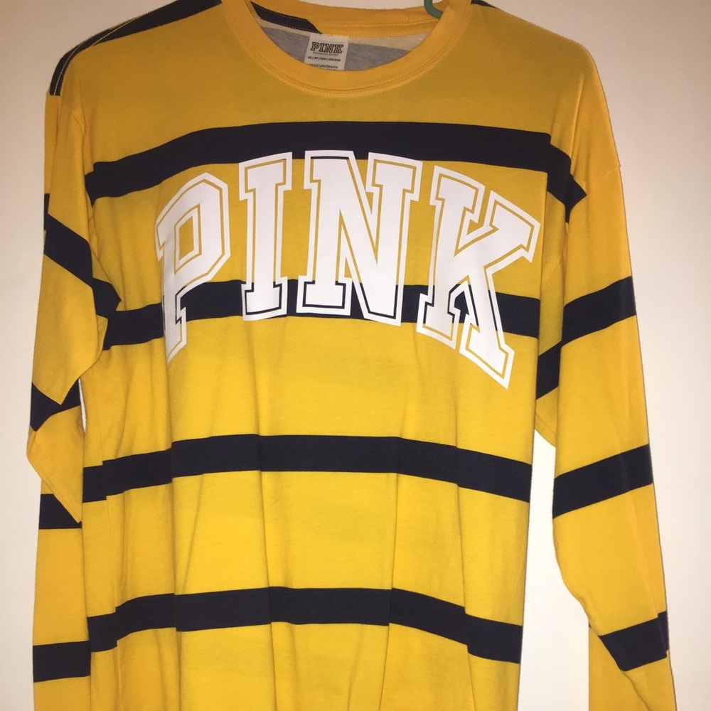 Dark blue and yellow PINK longsleeve